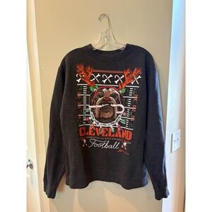 GV Art Design Cleveland Football Up On The‎ Woof Top Sweatshirt Mens M Charcoal